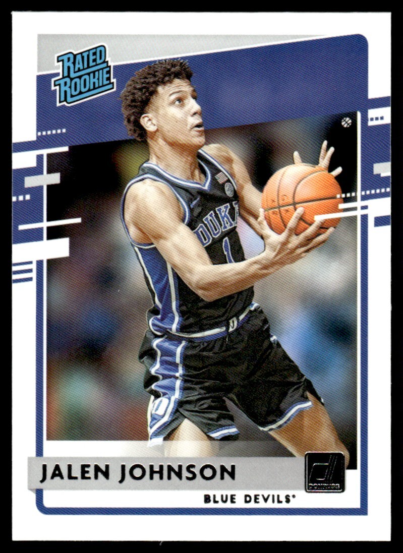 2021-22 Chronicles Donruss Draft Picks Rated Rookie Jalen Johnson #38 RC Duke