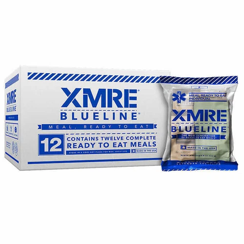 XMRE Blue Line Emergency Food - Case of 12 Meals 12 Total Servings
