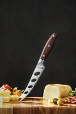Xinzuo B35 German Stainless Steel Red Sandalwood Kitchen Cake Cheese Knife