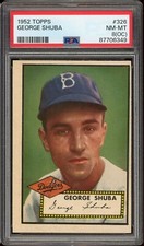 1952 Topps Baseball #326 George Shuba PSA 8 (OC)