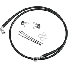 Drag Specialties +4" Black Vinyl Front Brake Line Kit 42 7/8" Harley FXD 00-05