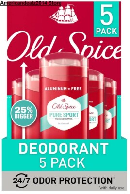 5 PACK - Old Spice Pure Sport Deodorant 3.0 oz (Total 15 oz) | eBay