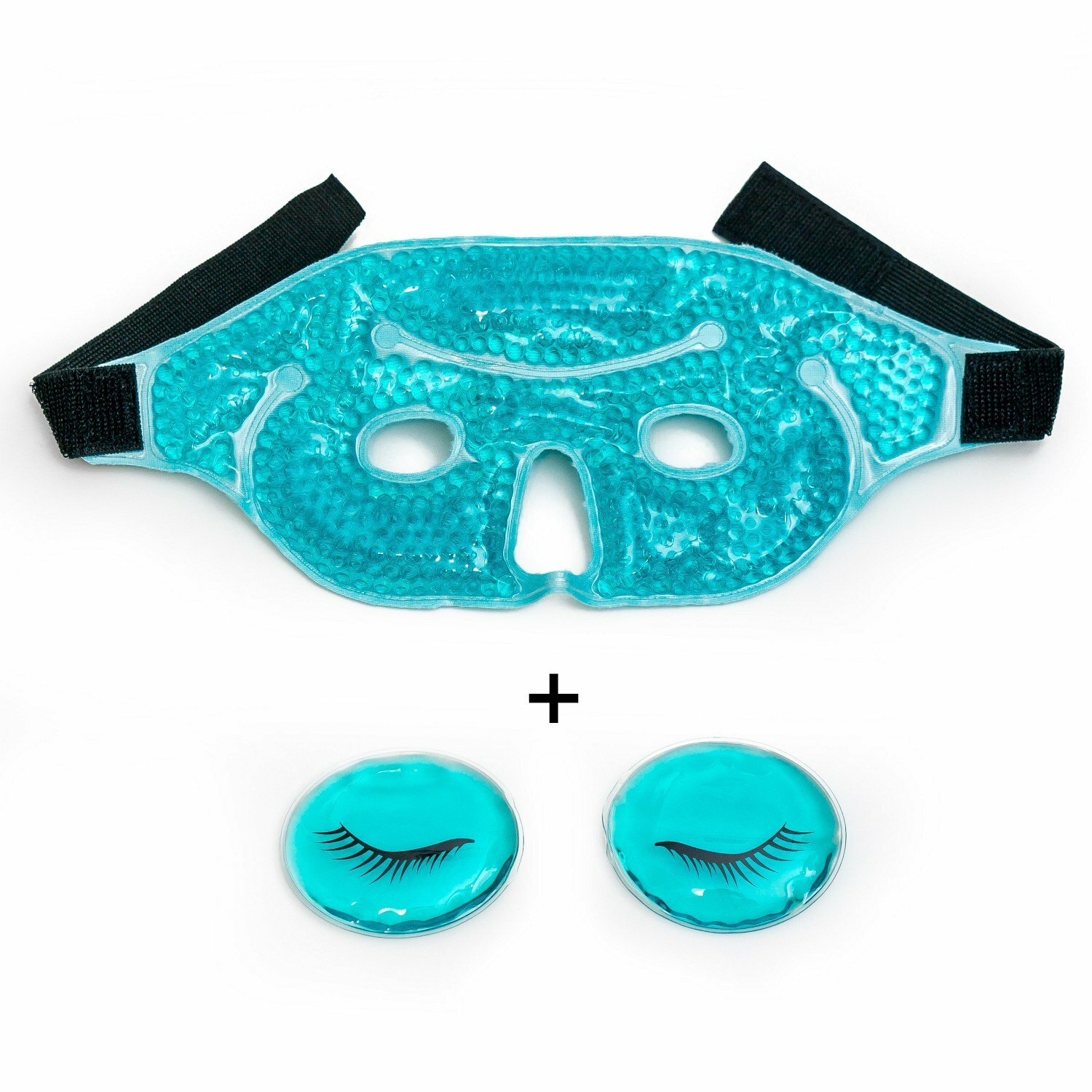 Eye Mask with Gel Beads PLUS Eye Pads, Great for Pain Relief OPENBOX-image