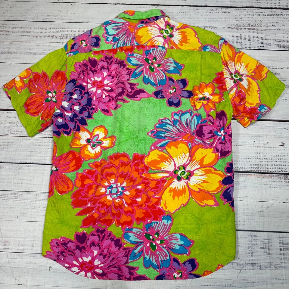 Camisa Floral De Colección Jams World Para Hombres 30 Aniversario Edición Coleccionista Talla S Verde Foto 4 de 4