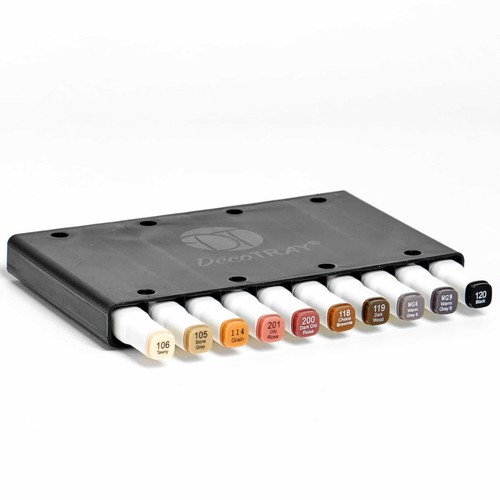 10pk Aquamarkers Calligraphy Markers Dual Tip Water Based Markers Set Browns - Picture 2 of 8