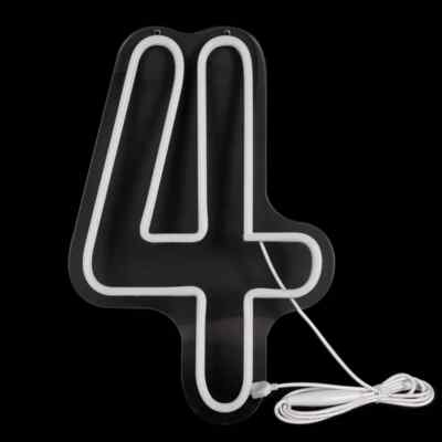 Numbers Neon Sign Birthday Acrylic Lights 0-9 with Switch Wall Decor Neon Sign