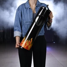 Tall Standing Metal Ashtray – Retro Floor-Standing Smoker’s Bin with Push