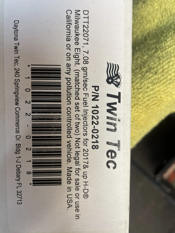 Inyectores de combustible Daytona Twin Tec PN 1022-0218 DTT 22071, 7,08 gm/seg Foto 2 de 2