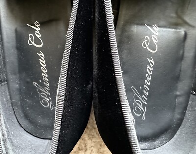 PHINEAS COLE BLACK VELVET LOAFERS SLIPPERS $500 12 TUXEDO  display picture 3