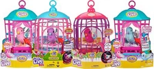 Little Live Pets Light Up Songbird Lil Bird Cage Rainbow Glow Pink Purple Polly