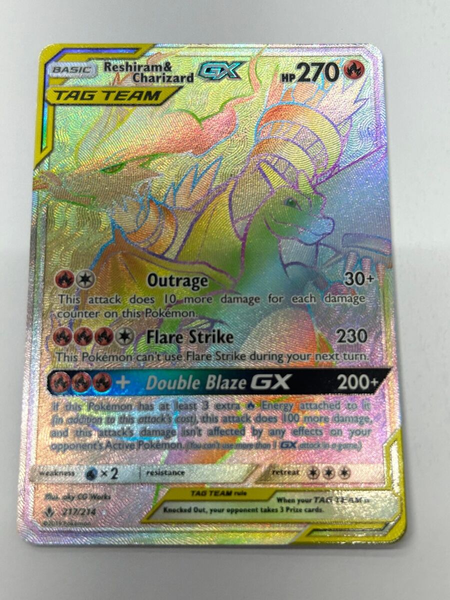 Rainbow Reshiram & Charizard GX 217/214 