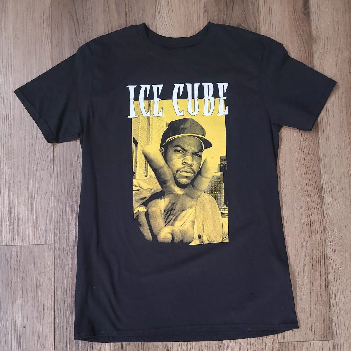 Men's Ice Cube Black Vintage Hip Hop Rap T-Shirt Tee