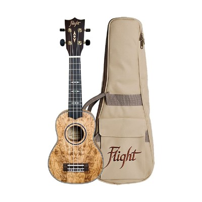 Flight, 4-String Supernatural Series Soprano Ukulele, Quilted Ash, (DUS410 QA)