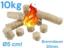 10kg Kaminanzünder Holzwolle Grillanzünder Öko Ø5cm gewachst Feuerwalze Ofen