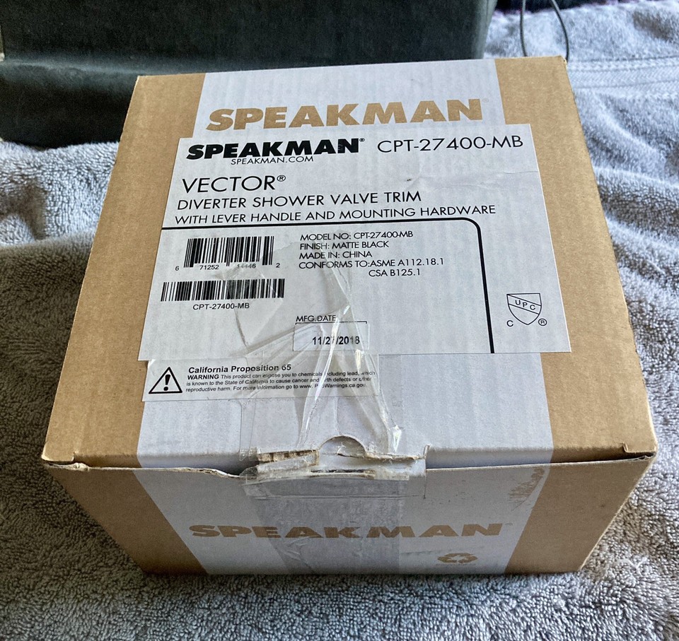 Speakman CPT27400MB VECTOR Diverted Shower Valve Trim, Handle