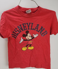 Vintage Mickey Inc Kids Red T Shirt For Disneyland Medium Short Sleeve D17