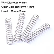 0.9mm Wire Dia Compression Pressure Springs O.D 5mm-14mm Galvanized Spring Steel