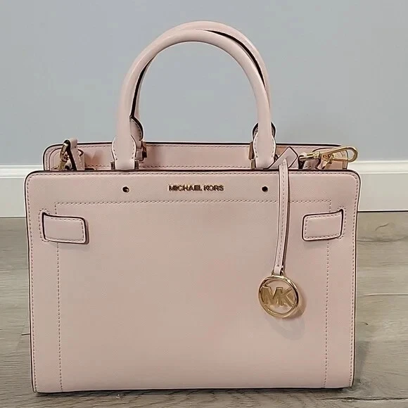 Michael Kors Rayne Medium Saffiano Leather Satchel Pink | eBay