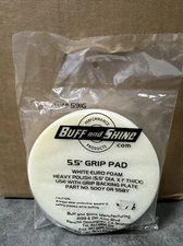 Buff & Shine 5.5" Flat Faced D.A. Euro White Foam Grip Pad™
