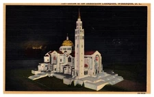 Washington, D.C. Shrine of the Immaculate Conception Model Linen Postcard