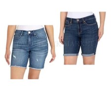 NEW WOMEN'S SEVEN7 SUNSET BERMUDA SOFT STRETCH SHORT CUT OR FRAY HEM VARIETY