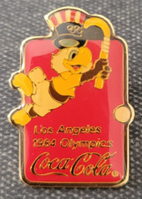 Field Hockey~1984 Olympics Pin~Mascot Sam the Eagle~Los Angeles~Coca Cola