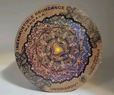 UNIDRAGON INEXHAUSTAIBLE ABUNDANCE PUZZLE MANDALA WOOD Jigsaw 200 PC Shapes