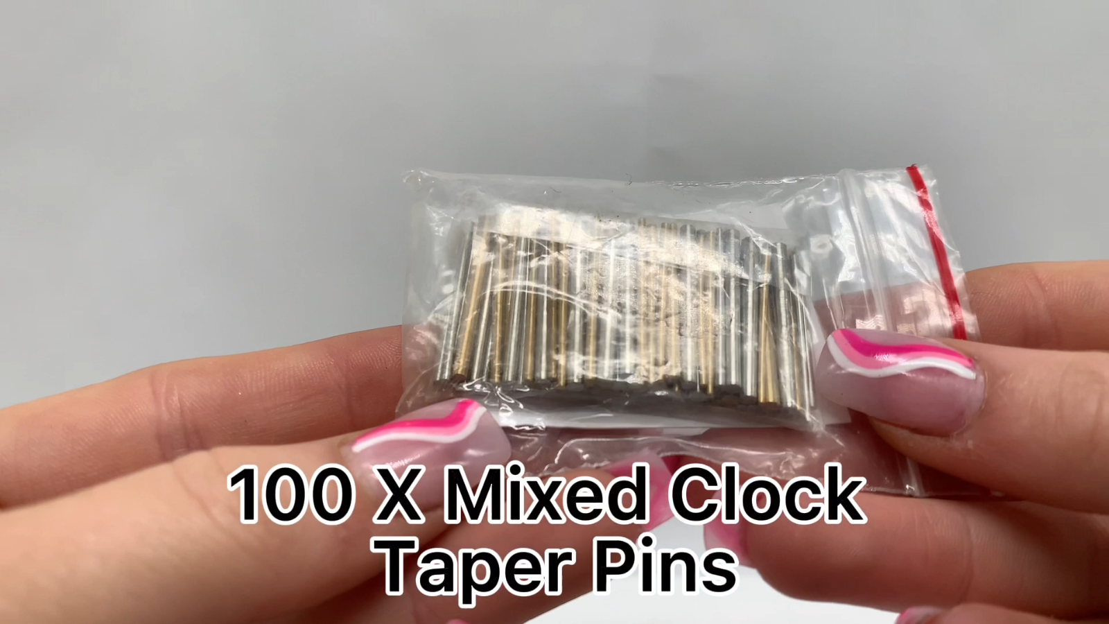 100 x Clock Taper Pins Steel Brass Assorted Mix Sizes Pin Tapered