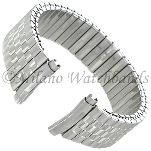 16-20mm Hadley Roma Stainless Steel  Curved End Mens Watch Band 7346 - Picture 1 of 4