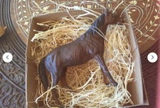 New Dresden Paper Brown Horse Christmas Ornament Tree