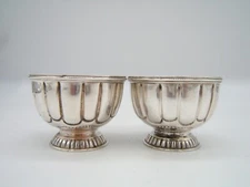 2 BEAUTIFUL ENGLISH STERLING SILVER OPEN SALTS 