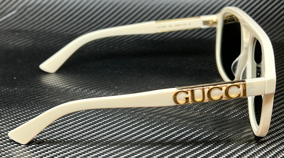 GUCCI GG1188S 005 Ivory Green Unisex Medium 58 mm Sunglasses  display picture 3