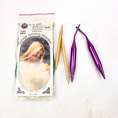 Circular Knitting Needle Lot of 4 Boyce Size 9 29'' Takimi 11 8mm & unbranded