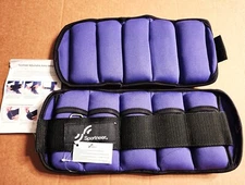 2 New Sportneer Ankle Weights, Purple with Paperwork - 10 Pounds Total