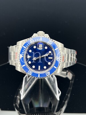 Custom Made SUB Style MODS Watch SKX NH35 Movement 116619LB Smurf Blue Dial