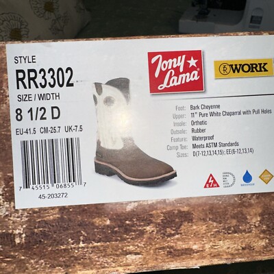 Tony Lama Fireball Waterproof Composite Toe Work Mens Brown Work