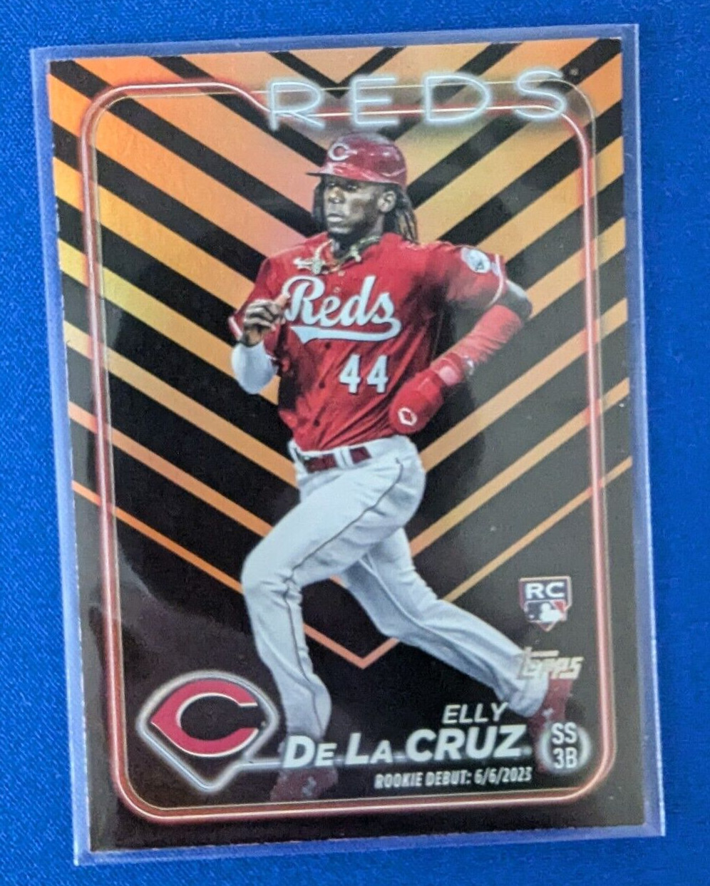 2024 Topps Update Elly De La Cruz Rookie RC Orange Black Halloween Foil #US350