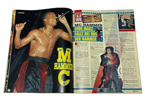 Vintage Bravo German Music Magazine,NOVEMBER 1990,Johnny Depp, 17 Star Sticker - Imagen 10 de 12