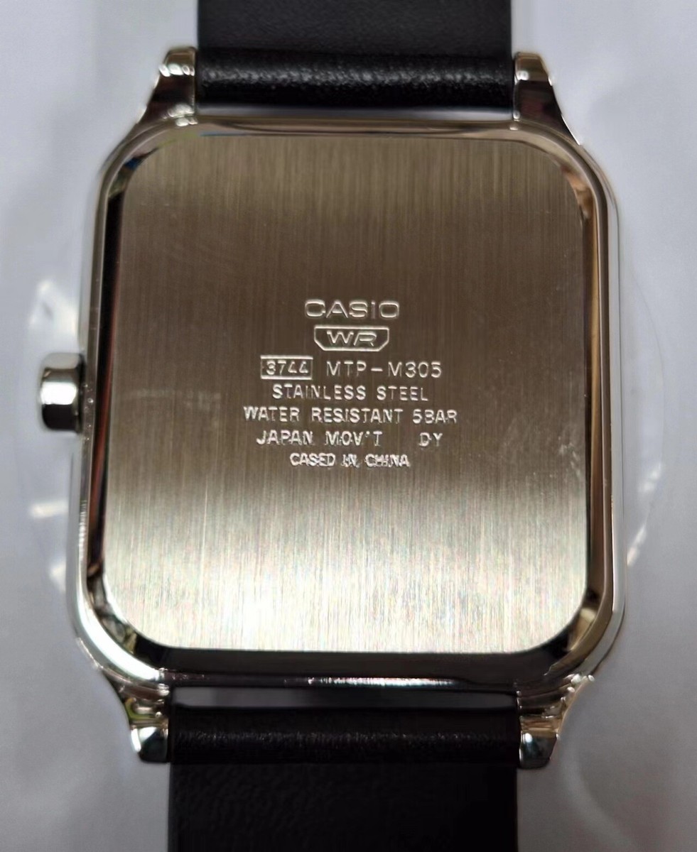 Casio MTP-M305L-1A2 Moon Phase Quartz Black Leather Band Casio MTP-M305L-1A2 Moon Phase Quartz Black Leather Band