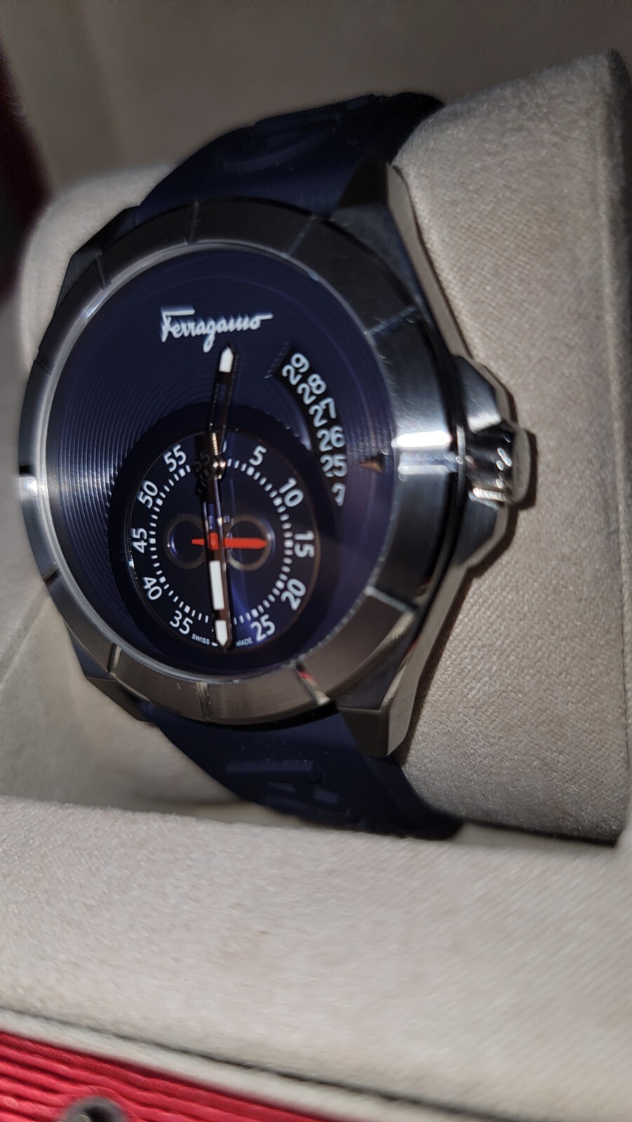Salvatore Ferragamo Urban 43mm Blue Stainless Steel Case with Blue