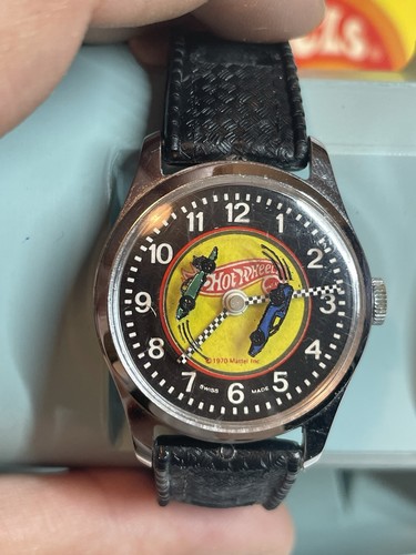 Vintage 1970 Mattel Hot Wheels Redline Era Watch w/Original Strap & Case Working - Picture 8 of 12
