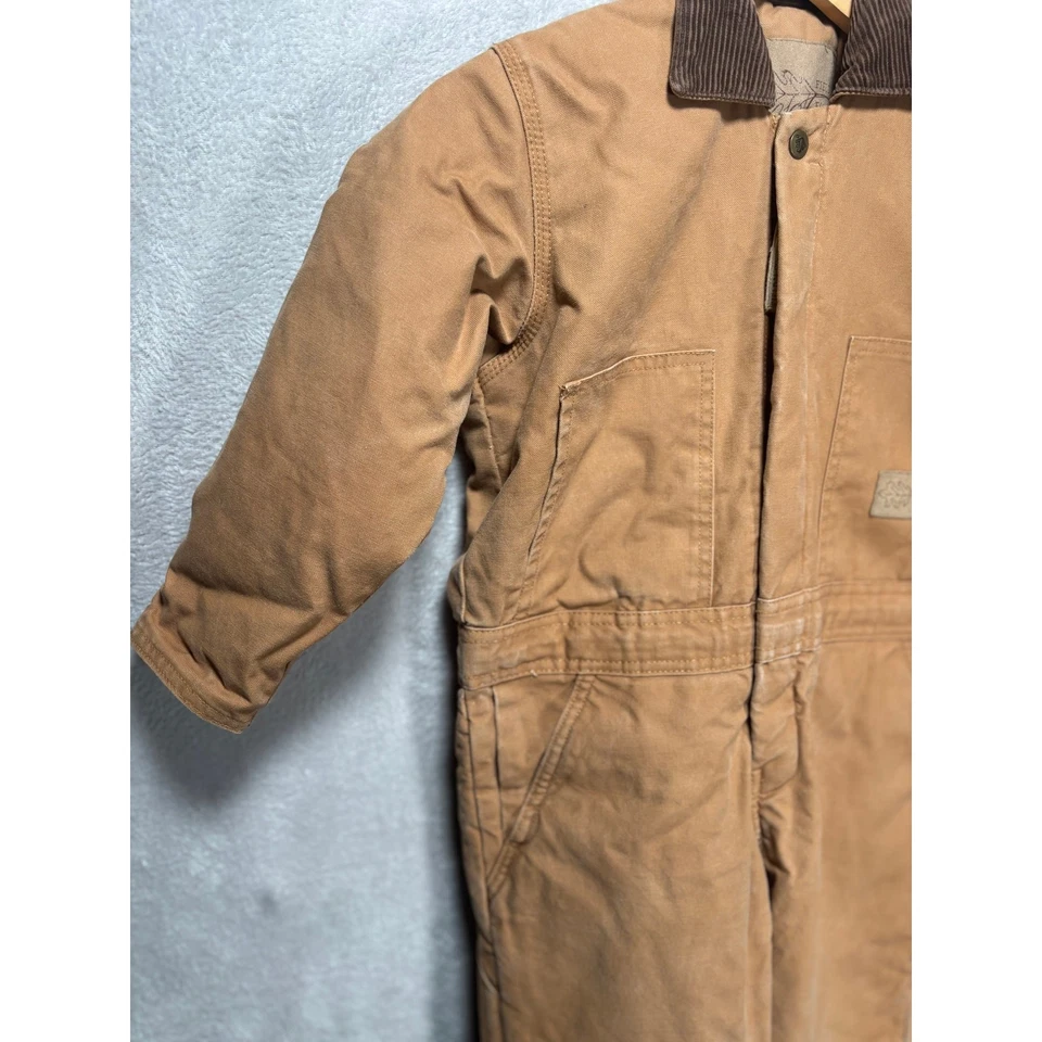 Field N Forest Tan Coveralls Snowsuit 100% Cotton Youth Small 6-8 - Image 3 of 4