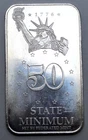 1 Oz 999 Silver Bar U.S. State Silver Bar WA, Washington Statue of Liberty, NR $