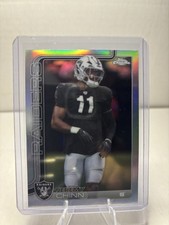 2025 Topps Chrome Football Jeremy Chinn REFRACTOR Raiders #184