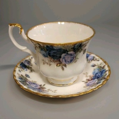 Royal Albert Moonlight Rose Bone China Tea Cup and Saucer Floral Vintage 