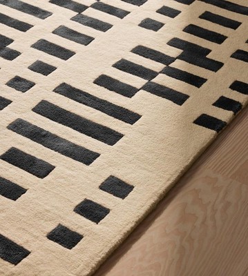 Hand Tufted Abstract Geometric Stripe Rug: Modern Area Decor for home 8x10|8x12|