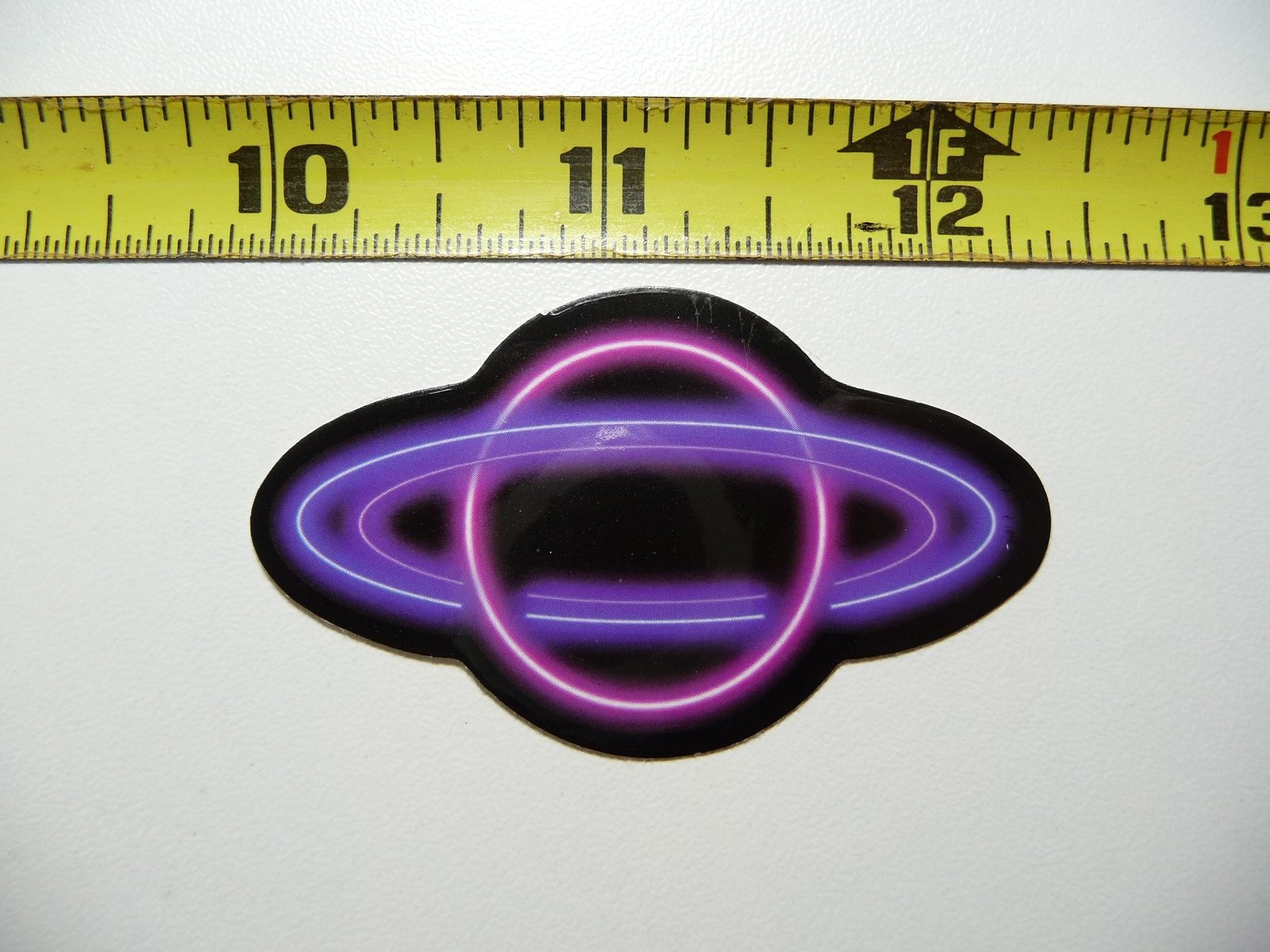 Vibrant Neon Galaxy Planet Sticker Decal Colorful Fun Design  