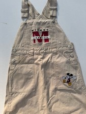 Vintage Mickey  Co. Disney Mickey Forever Khaki Overall Shorts Size M 10/12