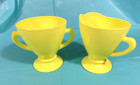 Vintage Hazel Atlas Moderntone Platonite Bright Yellow Cream And Sugar — photo 5