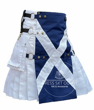 Premium Handmade Cotton Utility Kilt For Men -Custom Made - Country Flag Kilt